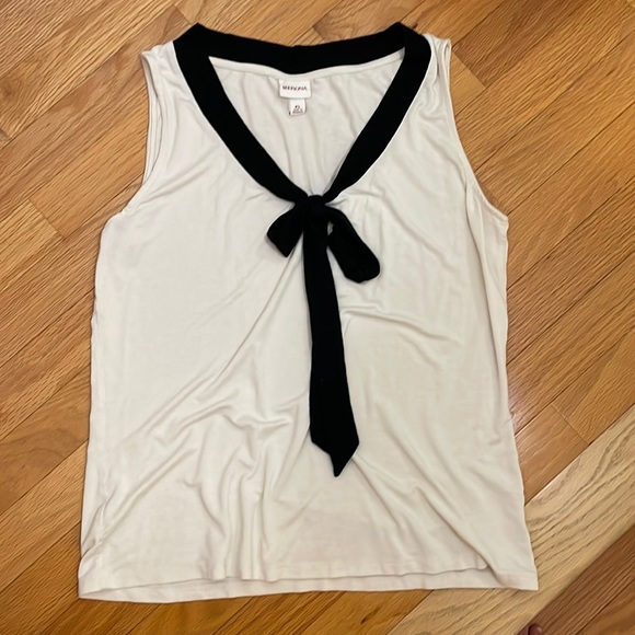 Merona Tops - Merona Bow-Tie Top / SIZE XL / Cream-Ivory